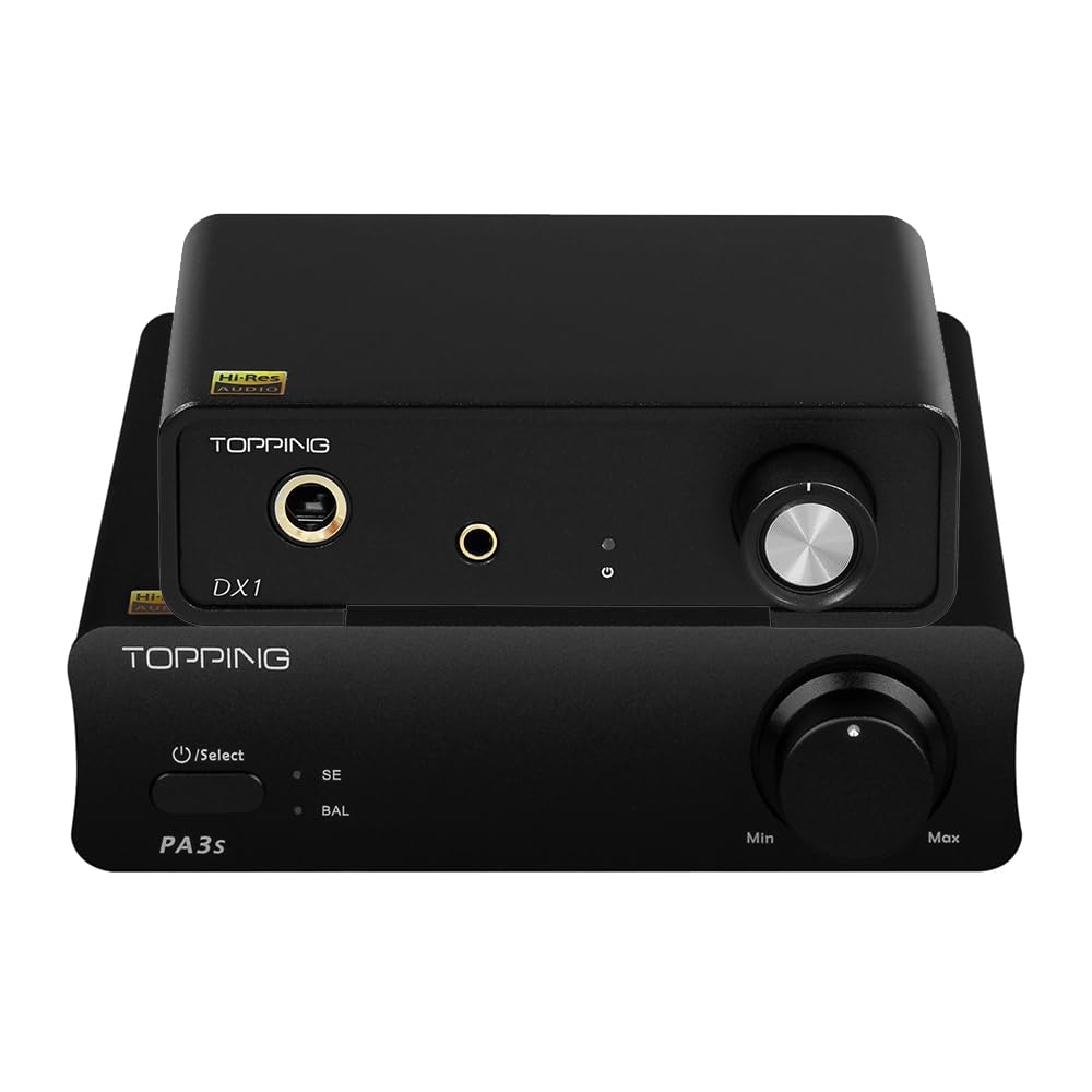 Topping DX1 DAC Headphone Amp front and rear panel controls