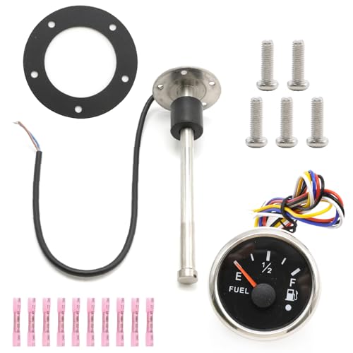 Zreneyfex 8" (200mm) Fuel Tank Sending Unit, Fuel Sending Unit with Fuel Gauge Kits, Stainless Steel Fuel Level Sensor Fuel Water Tank Sender for Boat Car Truck RV