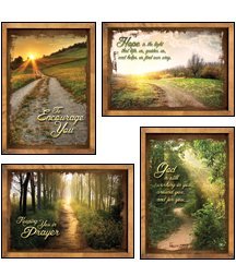 Peaceful Pathways - KJV Scripture Greeting Cards - Boxed - Encouragement 4 designs, 12 cards