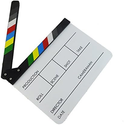 Claqueta profesional para cine y video 9.6x11.7 in acrílico blanco miniatura 3