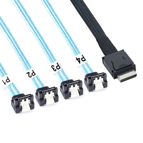 OCuLink PCIe SAS SFF-8611 4i a SATA 7P Cable 1 m