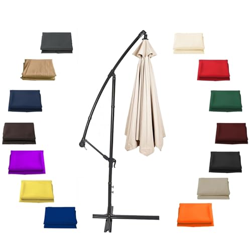 6/8 Arm Sun Umbrella Replacement Cloth Market Table Umbrella Canopy Outdoor Shade Canopy Cover For Patio/Yard/Beach/Pool, Easy To Install