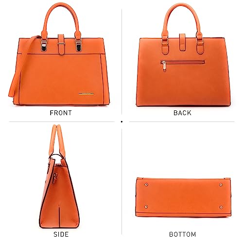 Bolso Satchel para Mujer con Asa y Correa en Naranja miniatura 3