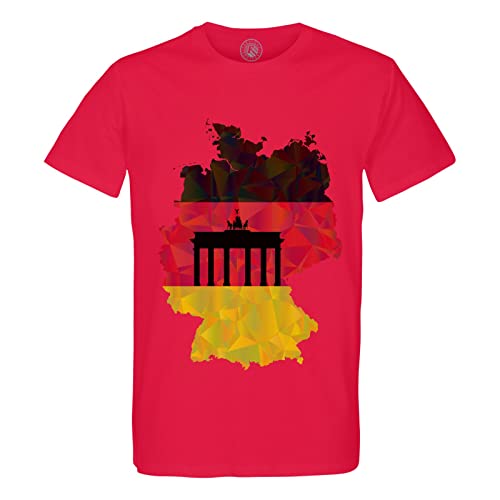 T-Shirt Homme Allemagne Coton Bio de Qualité Supérieure Imprimé Équipe Nationale