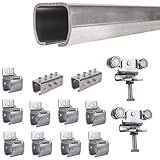 ensemble portail coulissant et portillon ✨ Haute qualité de fabrication : Fabriqué en acier S 235 JR, galvanisé et spécialement traité avec du MEAplatinum pour une durabilité maximale et une protection contre les intempéries. Pour une utilisation sur les portes coulissantes, les portes en bois et les systèmes de manutention de charges.