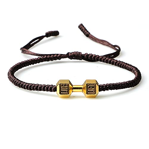 Bracelet corde tressée avec barbell pour vos séances de sport et sorties