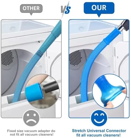 Dryer Vent Cleaner Hose Kit with Most Vacuum Cleaner, Flexible Vacuum Attachment and Flexible Dryer Lint Brush, for Removing Lint from Dryer Vents, Refrigerator Coils, Tight Gaps and Window Slides - 4