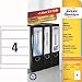 Produktbild Avery Zweckform Ordnerrückenschilder 192x61mm selbstklebend weiß VE=120 Stück