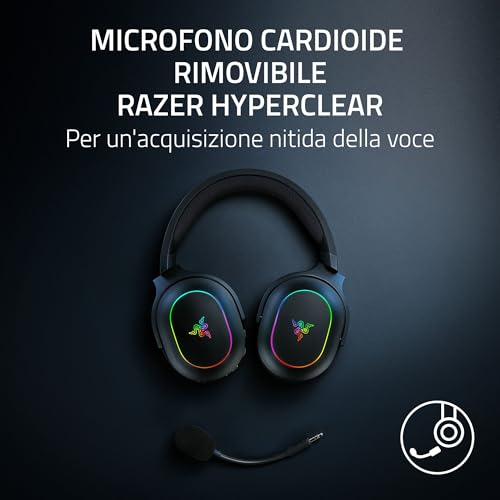 Barracuda X Chroma - Cuffie da gioco wireless multipiattaforma con 6 zone Chroma RGB (SmartSwitch Hyperspeed e Bluetooth, driver da 40 mm, microfono cardioide HyperClear staccabile) Nero - Cuffia gaming - Immagine 5