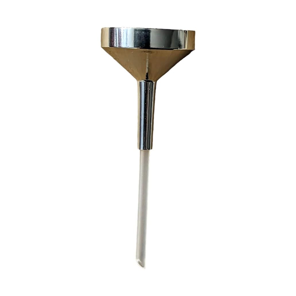 1 X Very Small Metal Funnel with extended flexible plastic spout - DIAMETER OF MOUTH 2.5CM Liquids, perfumes