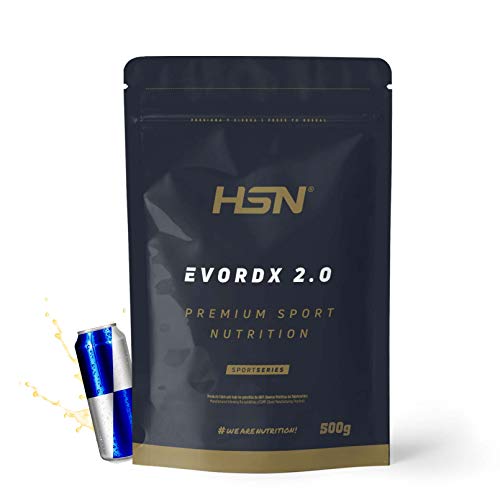 HSN Pre Entreno Evordx 2.0 (300mg de Cafeína) | Energy 500g | Pre Workout 100% Vegano Sin Carbohidratos Sin Gluten | BCAAs, Creatina, L-citrulina, Arginina AKG, Extracto de Remolacha