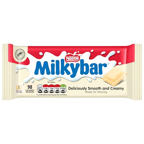 Milkybar White Chocolate Sharing Bar Creamy Smooth Chocolates 90g