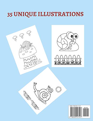 Snail coloring book for kids age 4-8: A bundle of unique snail coloring patterns for kids perfect and cute easy educational Coloring and activity book ... kids who love to color in toddler pattern. image 4