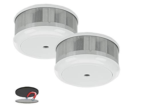 2er-Set Mini 10-Jahres Rauchwarnmelder + Magnet-Set mit VDS & DIN EN14604/ Maße nur 75 x 35 mm