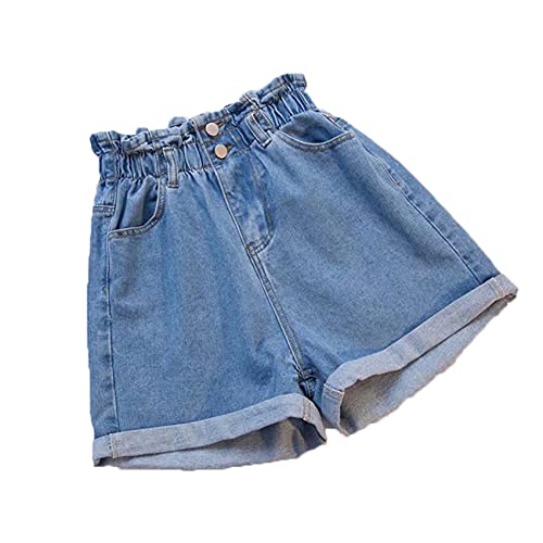 LaiYuTing Short en Jean pour Femme D'éTé 5XL Short Taille Haute Jean Taille éLastique pour Femme Cover