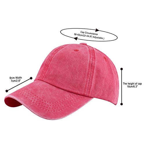 Image of Glamorstar Classic Unisex Baseball Cap Adjustable Washed Dyed Cotton Ball Hat