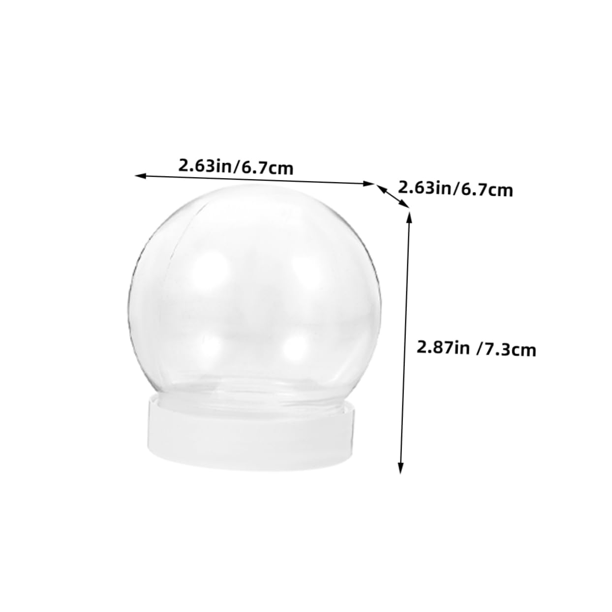 ABOOFAN 60 Piezas Globo De Nieve Artesanía Manualidades Haciendo Globo De Agua Globo De Agua De Plástico Globos De Agua Vacios Navidad Pantalla De Lámpara El Plastico