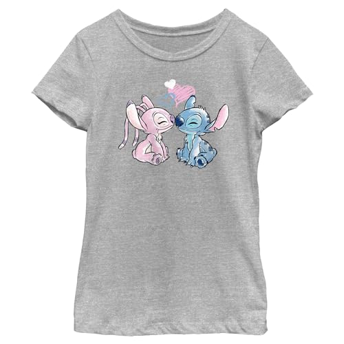 Disney Girl's Lilo & Stitch with Angel Couple T-Shirt