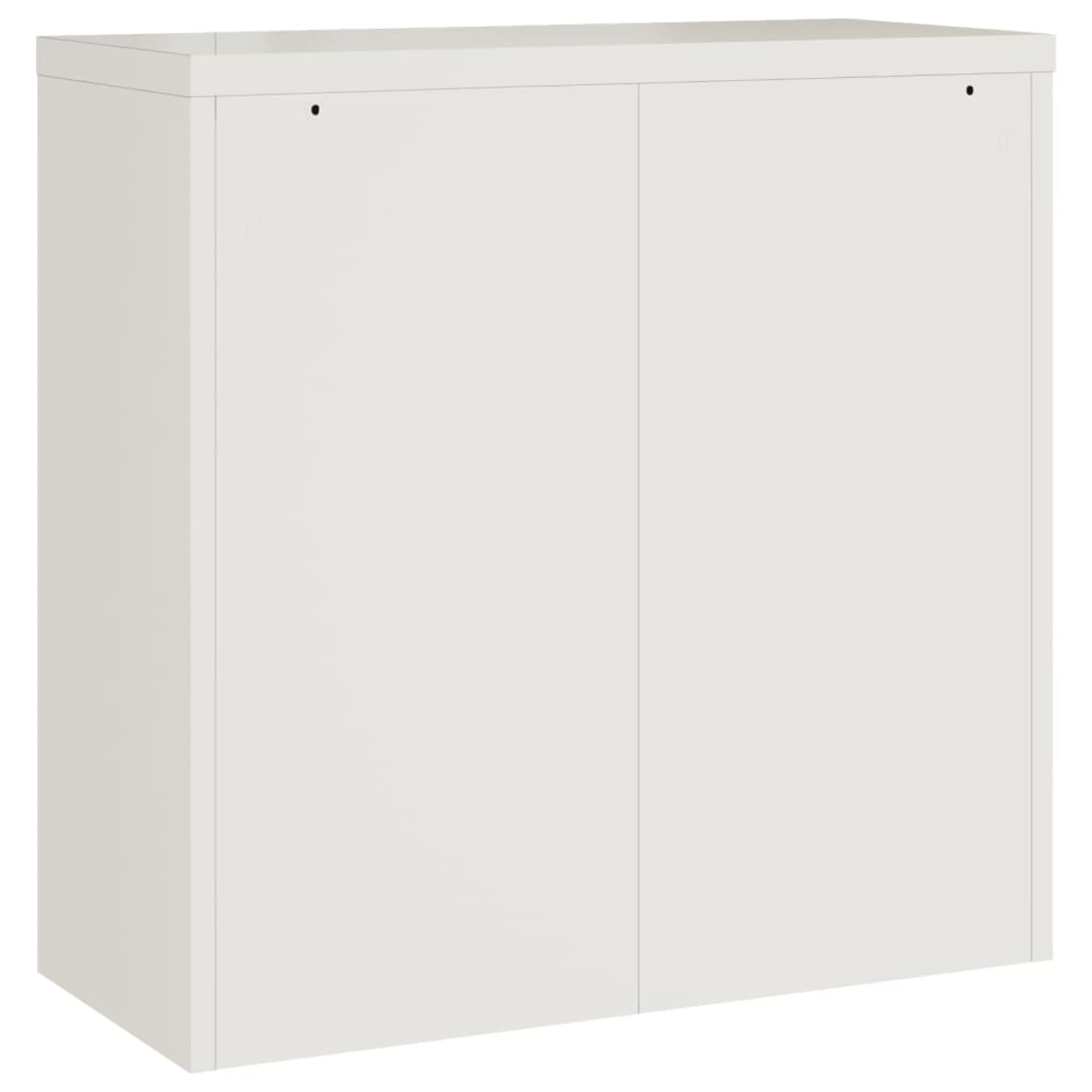Homgoday Classificatore per Documenti in Acciaio Verniciato a Polvere, 2 Ripiani, Ante Bloccabili, Bianco, 90x40x90 cm, Capacit¨¤ di Carico 30 kg per Ripiano, Assemblaggio Richiesto