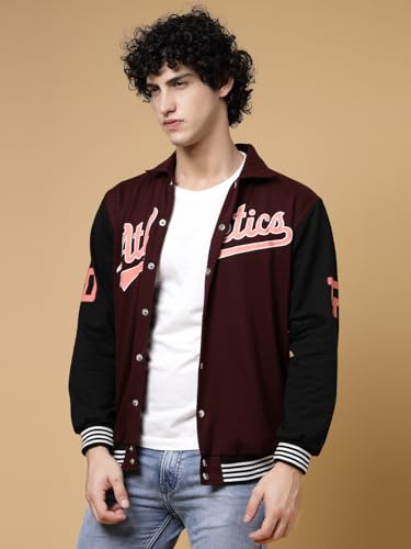 Image of Rigo Varsity Jacket for Men | Streetwear Varsity Jacket | Puff Print Varsity Jacket | Oversized Varsity Jacket for Men