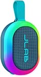 JLab Pop Party Portable Bluetooth Speaker, Navy, 8+ Hours of Playtime, IP55 Waterproofing, Detachable Loop Handle, Customizable RGB LED Lighting, Lab Sync Up to 100 Speakers, Custom Sound in-App