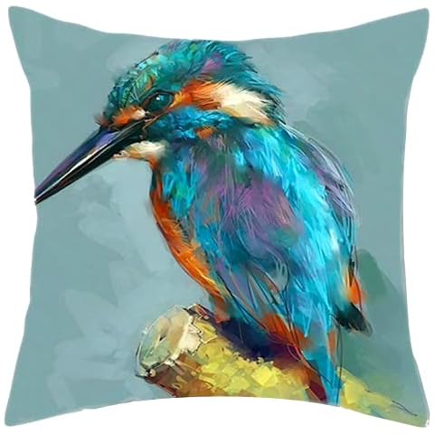 The Beach Stop Tropical Kingfisher Cushion Cover Cover
