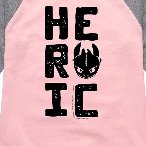 How to Train Your Dragon - Heroic - Toddler and Youth Girls Raglan Graphic T-Shirt3