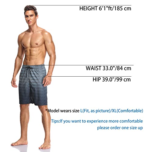 Flytop Mens Swim Trunks Quick Dry Board Shorts with Zipper Pockets Bathing Suit2