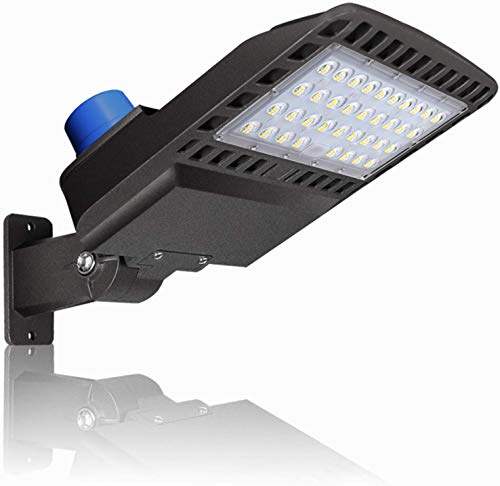 ledmo LED Parking Lot Lighting 500W HID HPS Replacement Adjustable with Dusk to Dawn Photocell Arm Mount Area Yard Street Lights 19500lm 5000K Commercial Outdoor IP65 Led Shoebox Lights