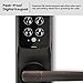 Lockly Secure Plus Bluetooth Smart Door Lock, Keyless Entry with PIN Genie® Digital Keypad, 3D Biometric Fingerprint Sensor Front Door Lock with Handle, Voice Control & Auto Lock - Latch Edition