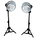Produktbild DYNASUN Kit 2X PS01 400W Tageslichtleuchte Studioleuchte Videoleuchte mit Stativ Reflektor und Spiral Energiesparlampe Daylight Tageslicht