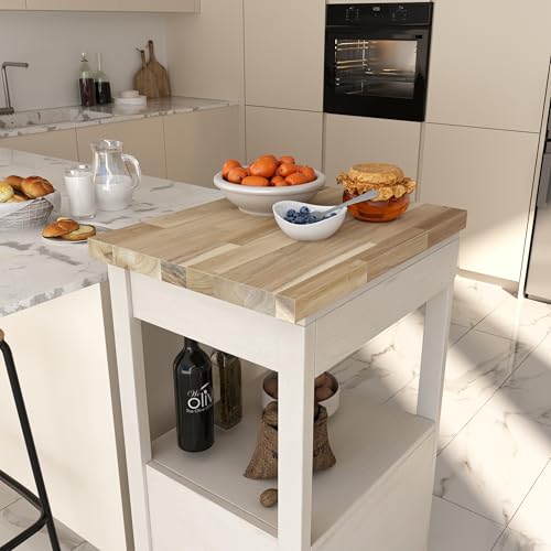 Howizz Acacia Butcher Block Countertop 24 x 18 x 1.5 Pulgadas, Tabla de Madera Sólida miniatura 3