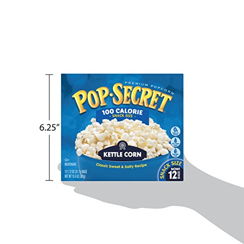 Pop Secret Popcorn, Kettle Corn, 3 Ounce Microwave Bags, 12 Count Box,1.12 Ounce (Pack of 12)