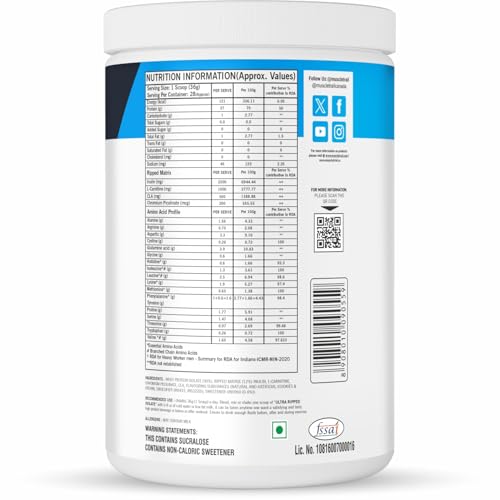 Image of MuscleTrail Pharma Grade Ultra Ripped Whey Protein Isolate - Premium Protein for Men & Women - 27g Protein per Serving - Supports Muscle Growth, Strength & Recovery - L-Carnitine & CLA (1KG, Mango)