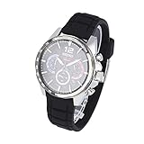 SEIKO セイコー 腕時計 時計 メンズ 防水 クオーツ アナログ クロノグラフ ステンレス ラバー ブラック シルバー SSB347P プレゼント ギフト 父の日 [並行輸入品]