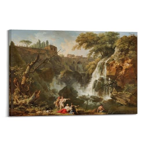 Toile Vernet cascade Tivoli cadre mural décoratif salon moderne