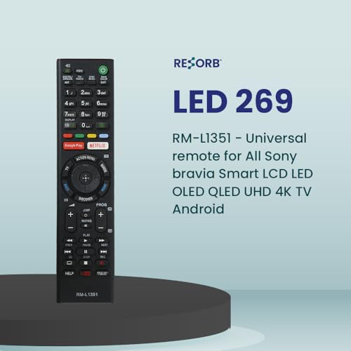 Image of Sony TV Remote Compatible with Sony Bravia Smart LED LCD UHD OLED Android 4K TV Models RM-L1351 RMT-TX102U RMT-TX300E RMT-TX200P, Non-Voice Replacement Remote Control, LED 269
