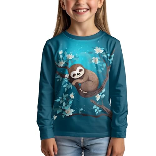 Image of Kids Long Sleeve Shirts for Girls 3-16 Year Old Cute Clothes for Teen Girls Casual Workout Tops