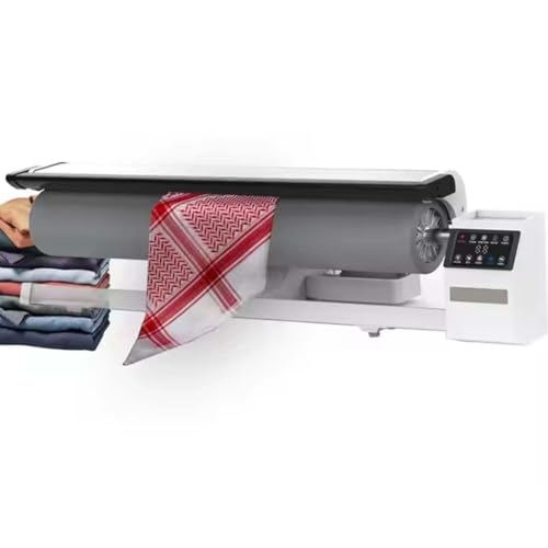 OTQEFTN Commercial Steam Press Machine | 2950W High-Power Roller Ironer with Continuous Steam & Foot Pedal | Ideal for Hotel Linen, Bed Sheets, and Laundry