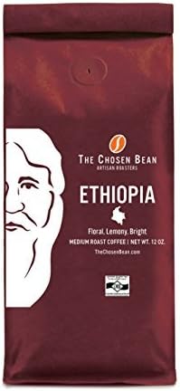 The Chosen Bean FRESH FROM ROASTER Ethiopia Yirgacheffe Natural Process Single Origin Micro Roasted Medium Roast Gourmet Coffee (Whole Bean, 12 oz)
