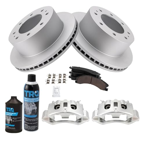 Image of TRQ Rear Brake Pad & Rotor Kit Compatible with 2011-2019 Chevrolet 2011-2019 GMC