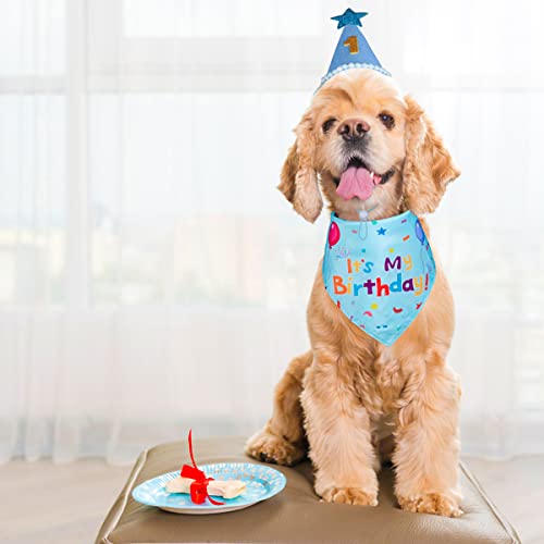image for Yicostar Dog Birthday Party Supplies, Dog Birthday Bandana Set, Dog Bo