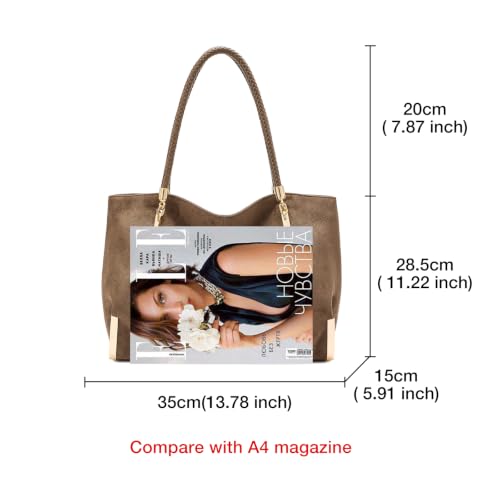Image of FOXLOVER Large Capacity Tote Handbags for Women, Women's Top-handle Bags Fashion Shoulder Bags Purses Minimalist design