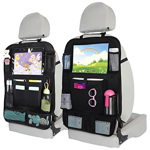 YTOPRO Car Seat Organiser 2 Pack,Car Organisers Back Seat for Kids,Car Back Seat Organiser with 10 Storage Pockets Cover