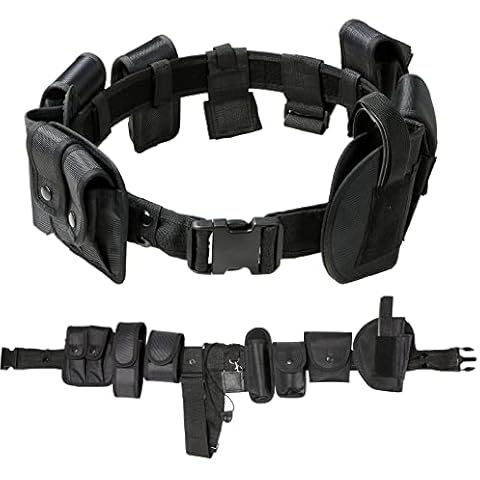NATGAI 10 in 1 Duty Belt Black Law Enforcement Tactical Equipment System Set Police Security Military Tactical Duty Utility Belt Cover