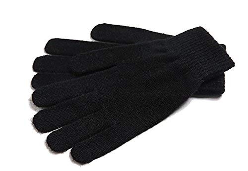 Guantes de cachemira negros que evitan el entumecimiento de dedos por el frío