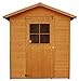 Produktbild TIMBELA Gartenhaus aus Holz - Holz imprägniert - Lagerraum mit Boden - H216 x 198 x 149 cm / 2,1 m2 Naturholz Shiplap-Schuppen - Fahrradwerkzeugschuppen M301I
