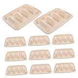 CONGARTENO 50 Stück Einweg Taco Halter Wellenförmige Pulp Tabletts mit...