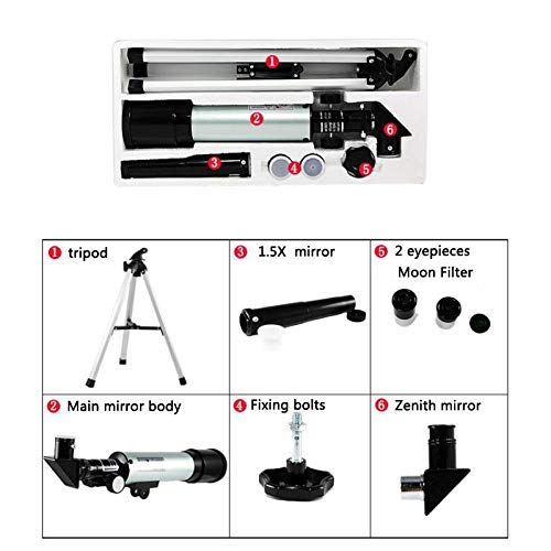 Telescopio Refractor Portátil Monocular 360/50mm con Trípode miniatura 4