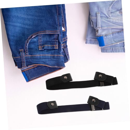 2pcs Adjustable Stretch Belt for Women Men Wide Elastic No Buckle Fashion for Jeans Shorts Casual for Daily Work Travel4